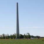 Visiteurs sur le site d’une éolienne