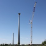 Éolienne avec grue